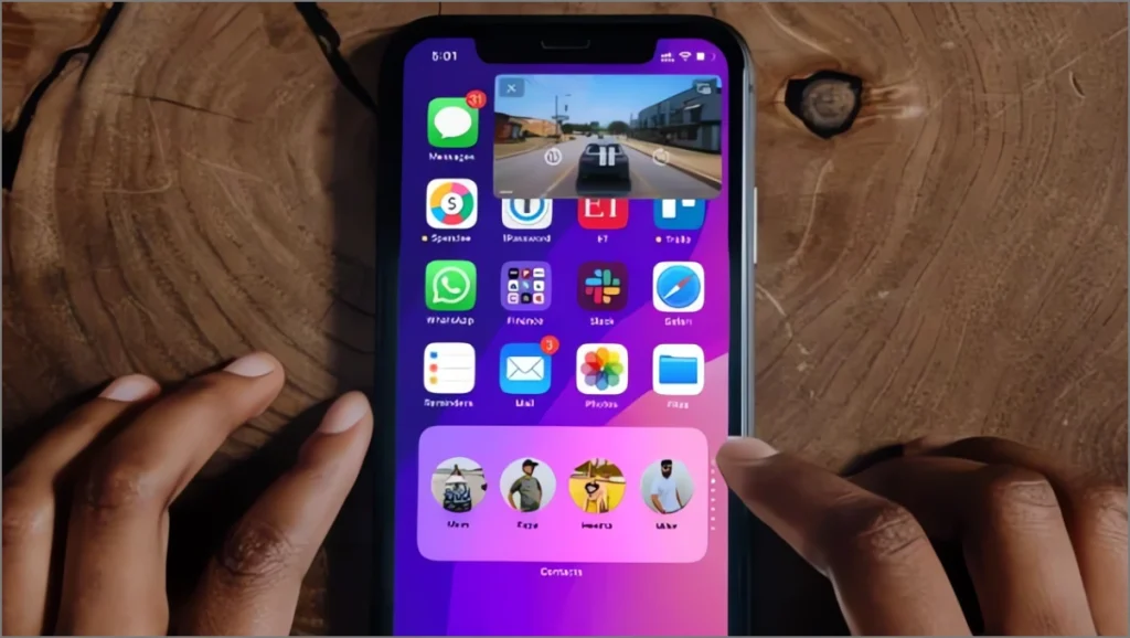 Video de YouTube reproduciéndose en el modo de imagen en el iPhone
