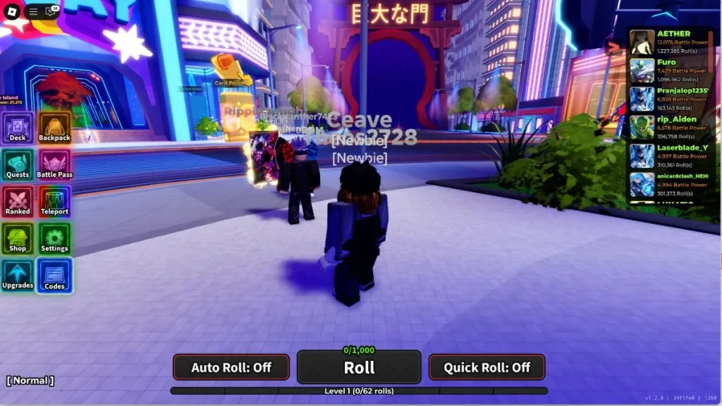 redimir códigos de choque de tarjetas de anime de Roblox