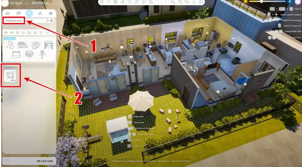 Cómo construir sus propios mercados de pulgas en casa en Inzoi