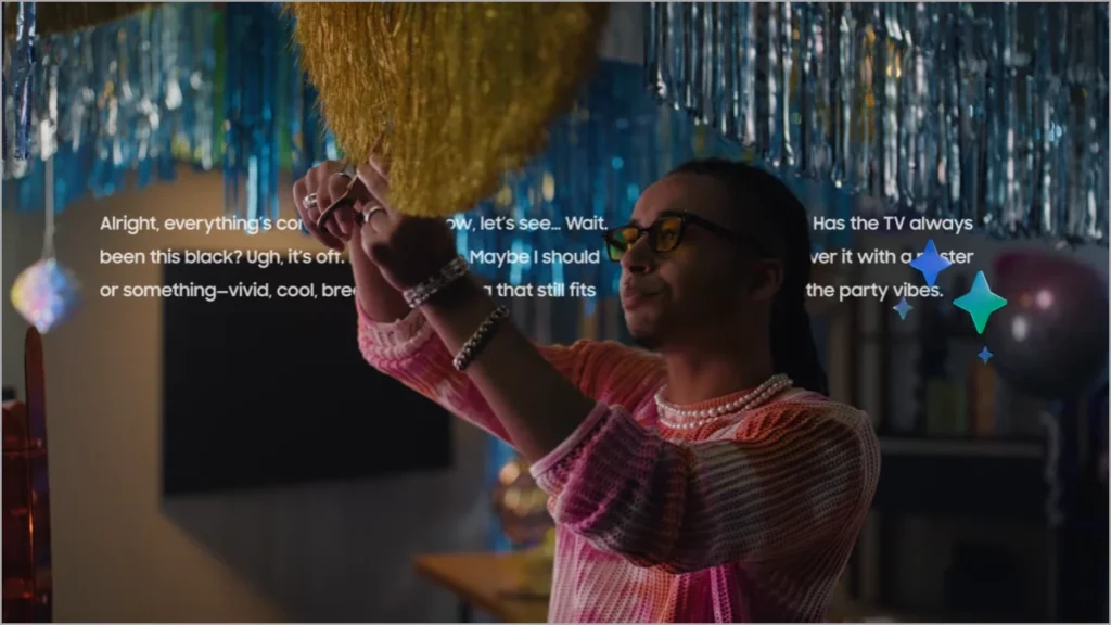 Característica generativa de papel tapiz en Samsung Vision AI para TV