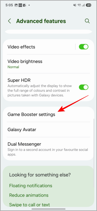 Tasa de actualización de juegos en Samsung One UI 7