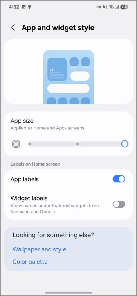 Aplicación y personalización de estilo de widgets en una UI 7