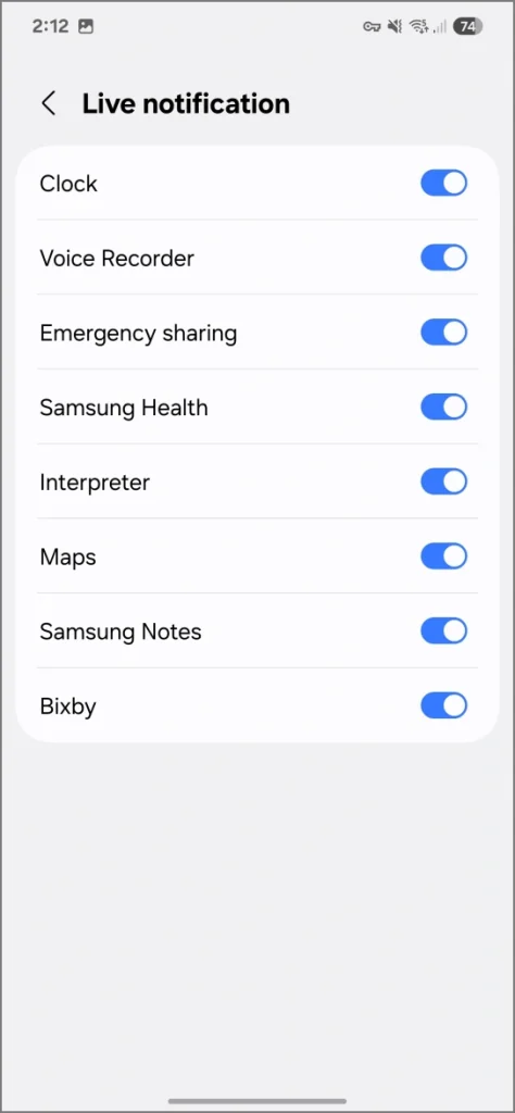 Ahora las actividades de barra en vivo se encuentran en una UI 7