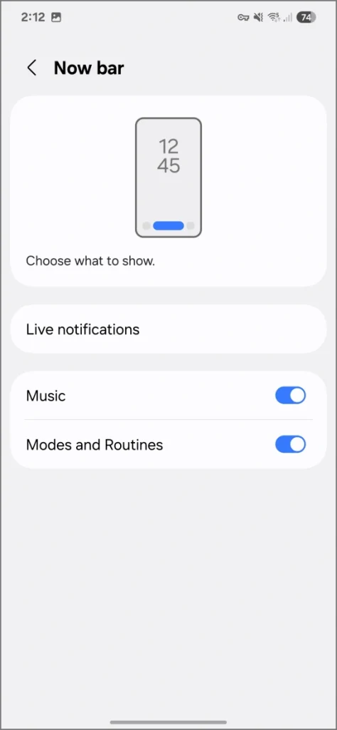 Ahora las actividades de barra en vivo se encuentran en una UI 7