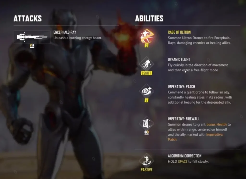 Las habilidades filtradas en Ultron en Marvel Rivals