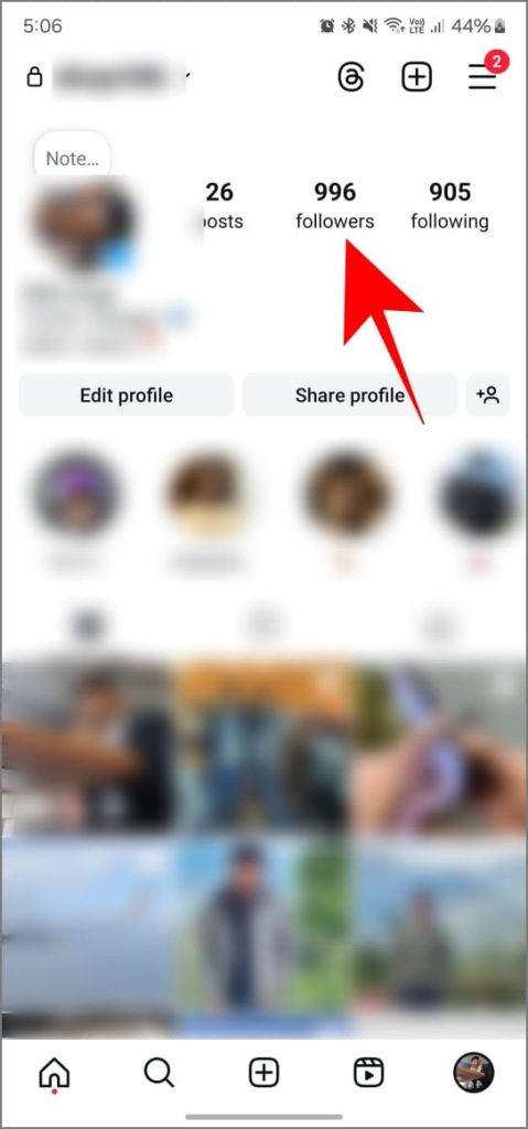 Verifique manualmente quién te sigue en Instagram