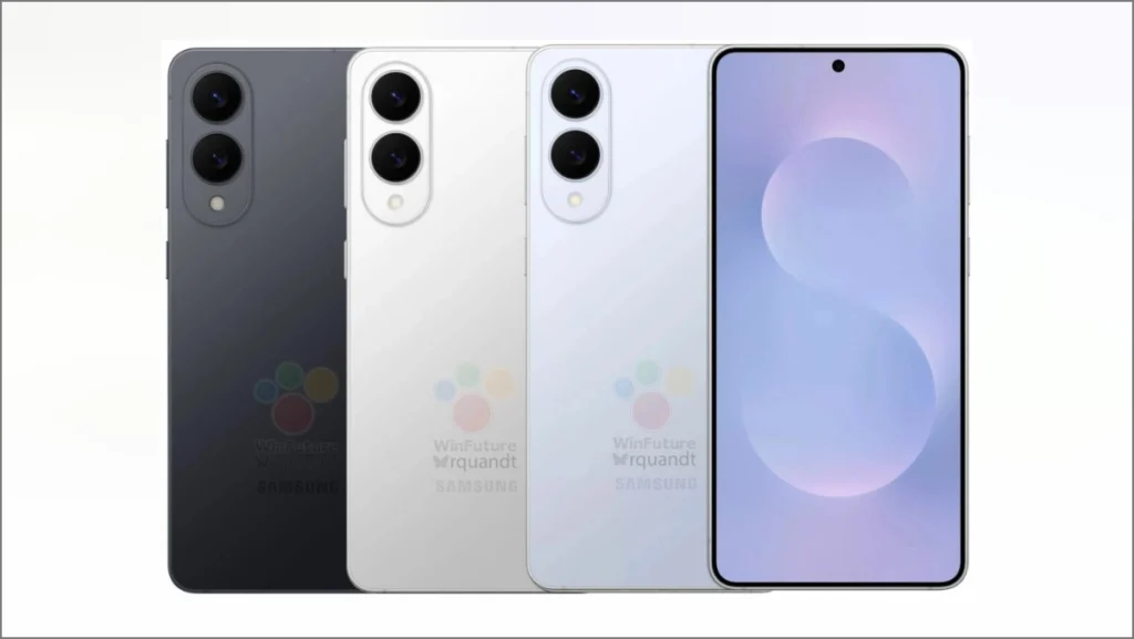 Galaxy S25 Edge Renders en colores negros, azules y blancos