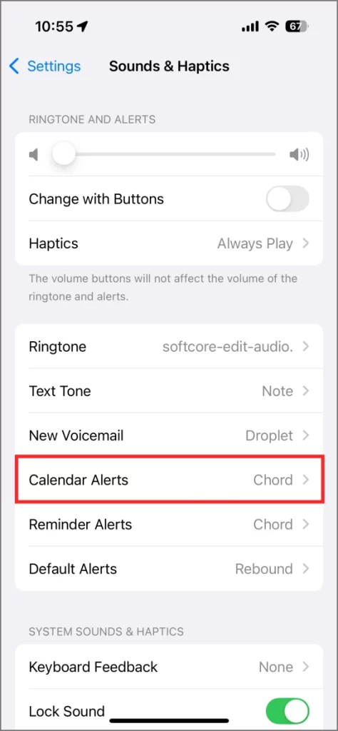 Cambiar el sonido de alertas de calendario en iPhone