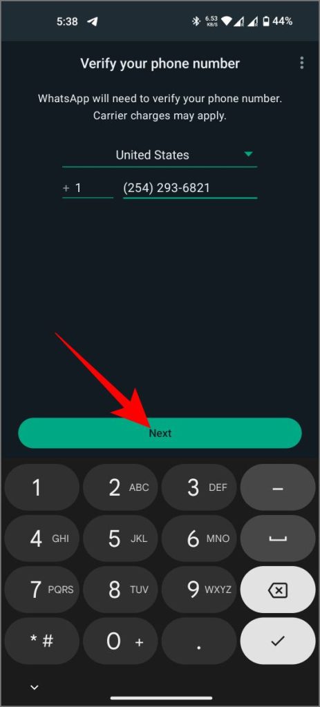 Registrarse en WhatsApp con número virtual