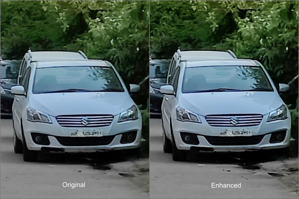 Pixel 9 Pro XL Zoom Mejora de la foto de la foto-carro