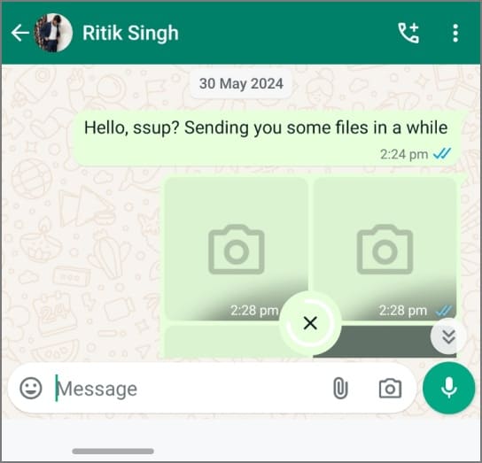 WhatsApp en Galaxy Z Flip 6 Pantalla de portada