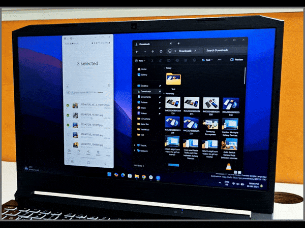 Arrastre y suelte archivos entre el teléfono Samsung y la PC