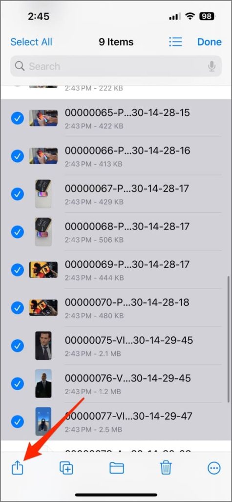 Guardar medios de whatsapp exportados en la aplicación Photos en iPhone