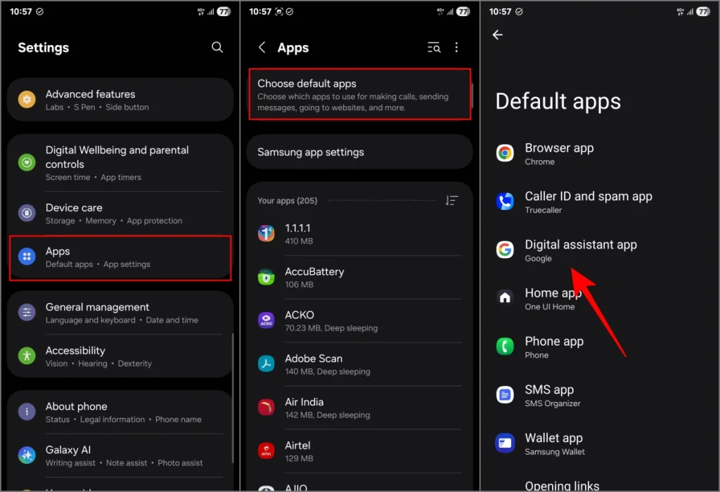 Configuración de chatgpt como asistente digital predeterminado en Android