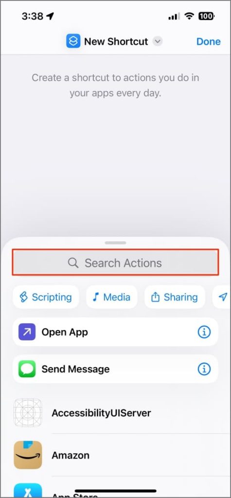 Creación de un atajo de temporizador de linterna en la aplicación atajos en iPhone