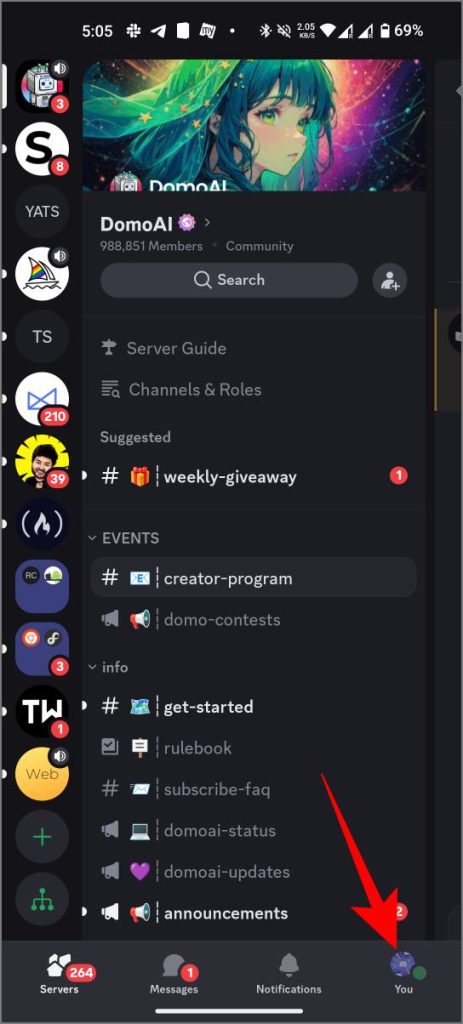 Abrir perfil en Discord