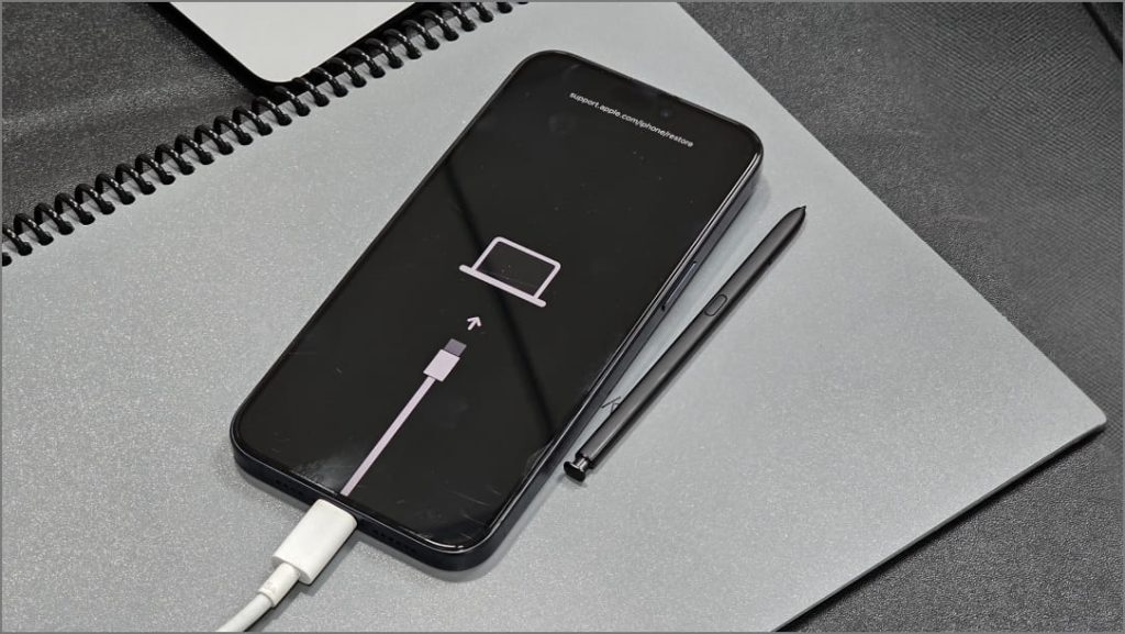iPhone 15 Pro Max en modo de recuperación