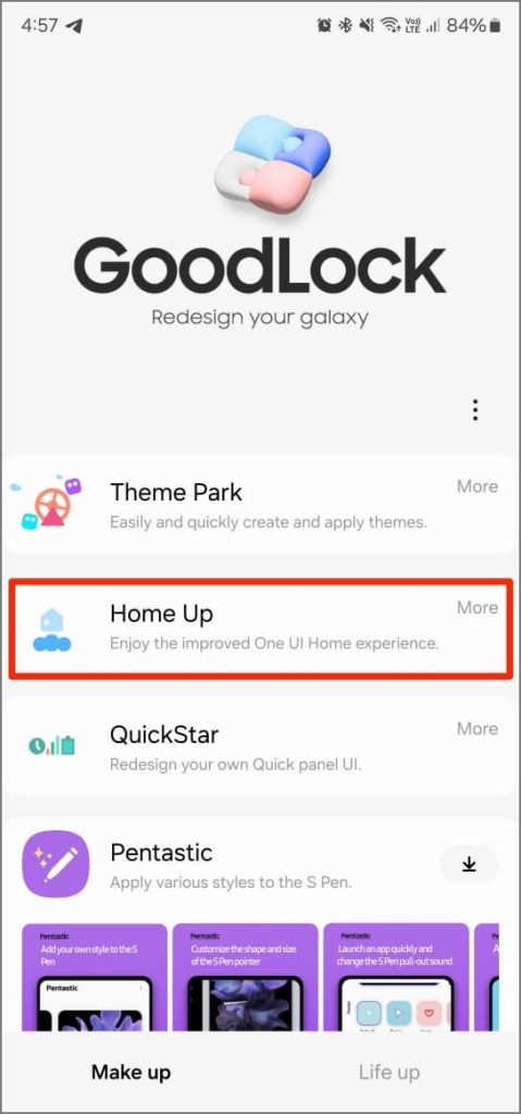 Cambiar el tamaño del icono de la aplicación en un buen módulo de bloqueo en el teléfono Samsung Galaxy