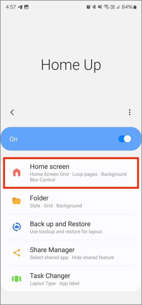 Cambiar el tamaño del icono de la aplicación en un buen módulo de bloqueo en el teléfono Samsung Galaxy