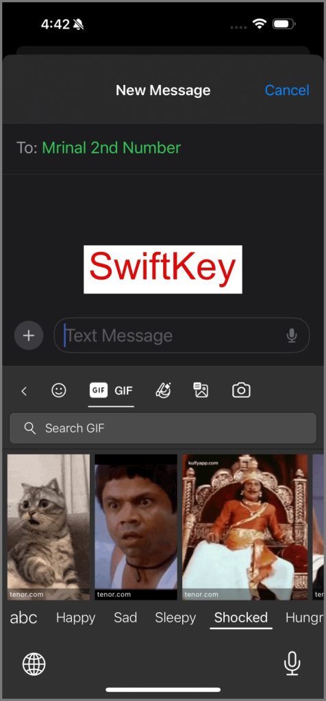 Usando GIF en Swiftkey