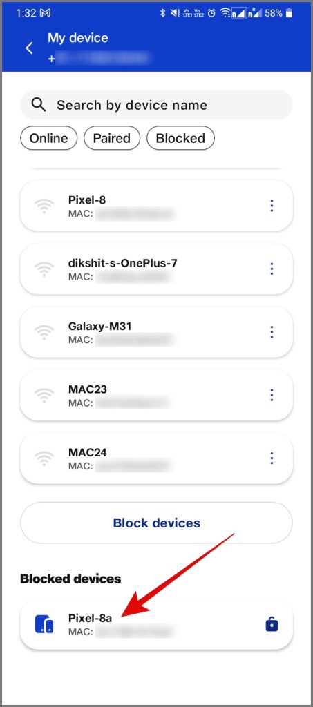 El enrutador Wi-Fi bloqueó el acceso a Internet a su teléfono Android