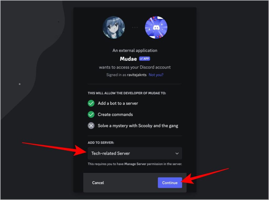 Invitar bots a su servidor de discordia