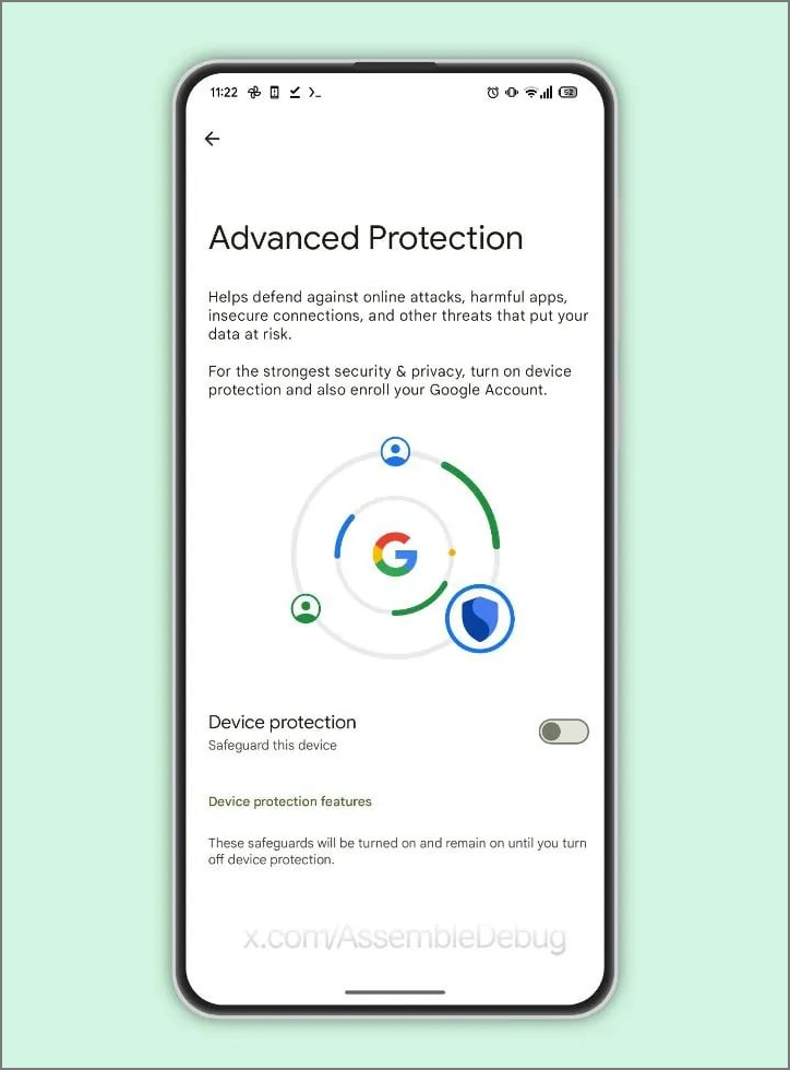 El modo de protección avanzada de Android 16 se espera en una interfaz de usuario 8