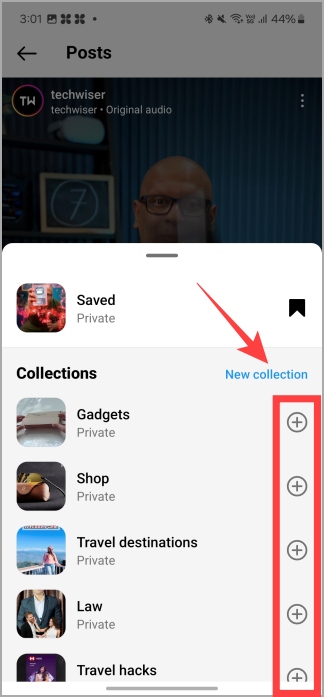 Crea una nueva colección en Instagram