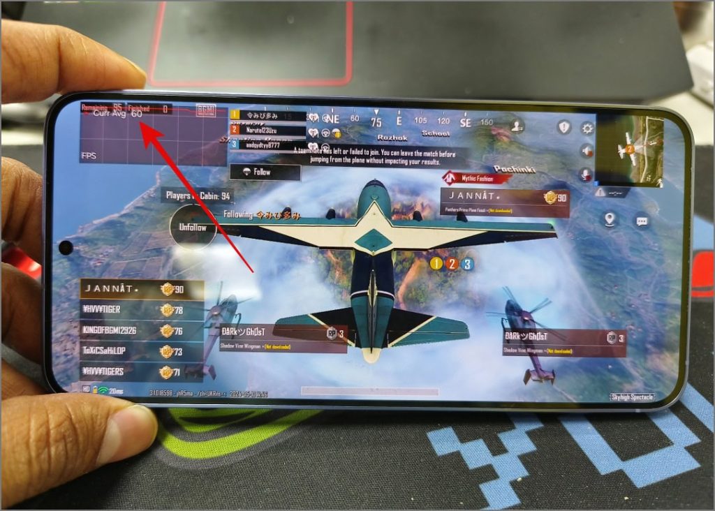 Revise FPS en Samsung Galaxy