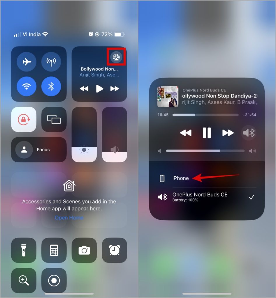 Apague AirPlay en iPhone