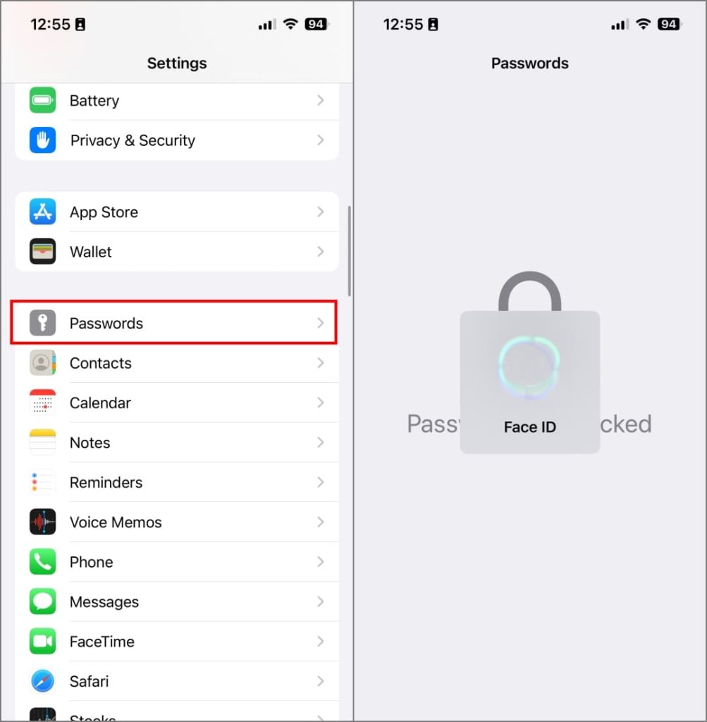 Configuración de contraseña en iPhone en iOS 17