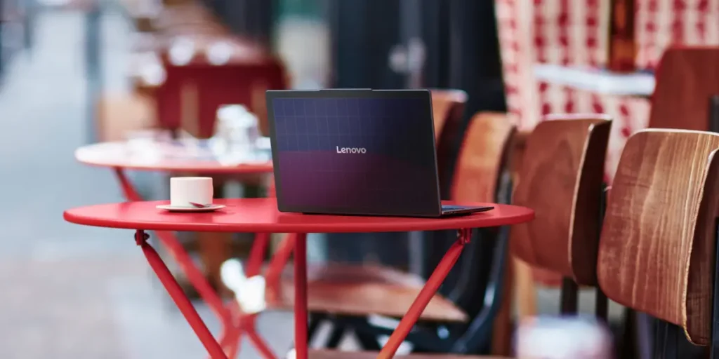 La computadora portátil de carga solar de Lenovo 