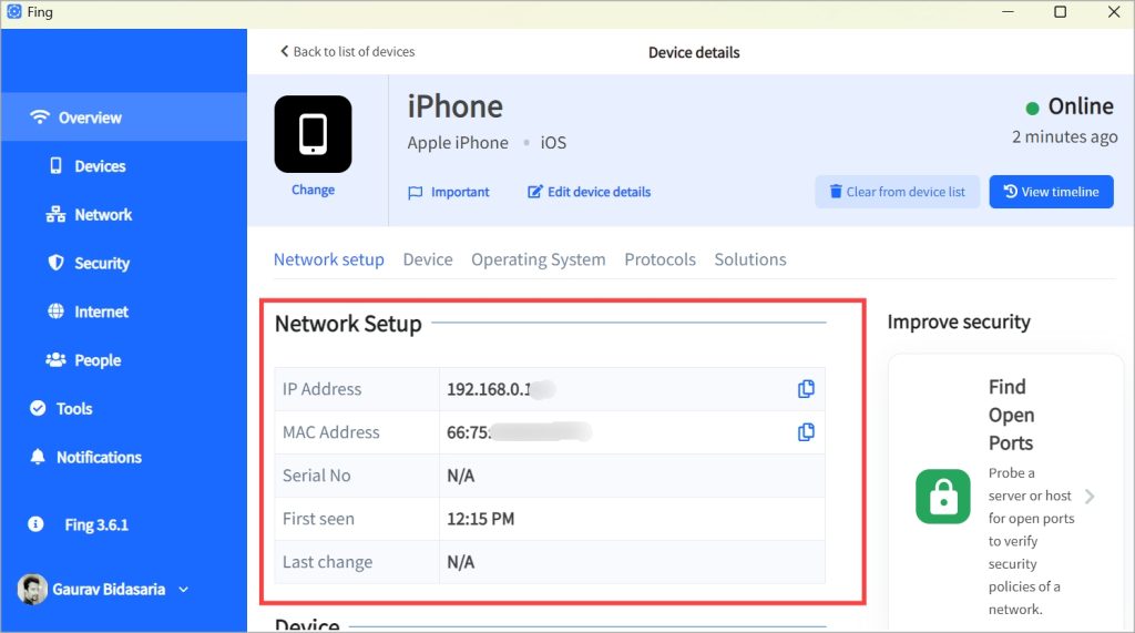 Verifique la dirección MAC de cualquier dispositivo conectado a la red en Windows y MacOS