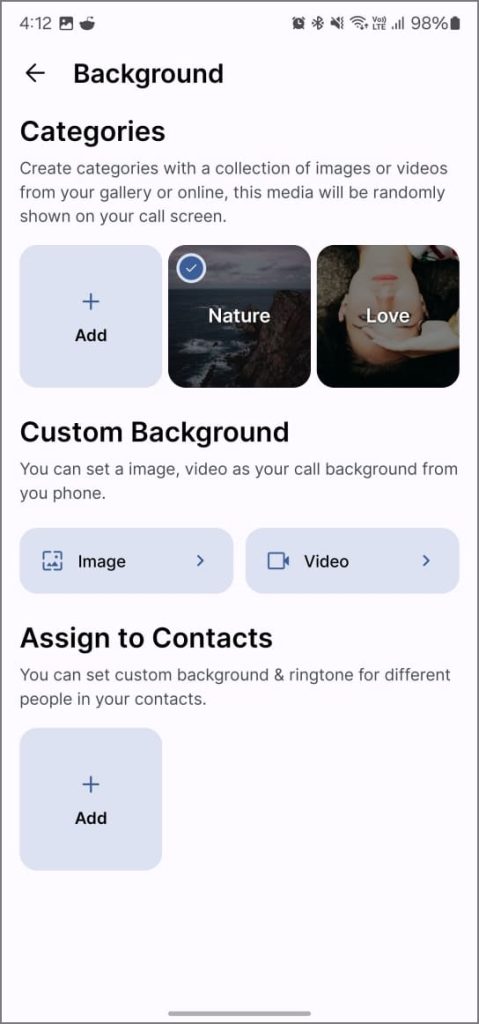 Aplicación del teléfono Jolt en el teléfono Android