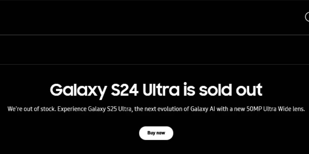 Samsung Galaxy S24 Ultra agotado