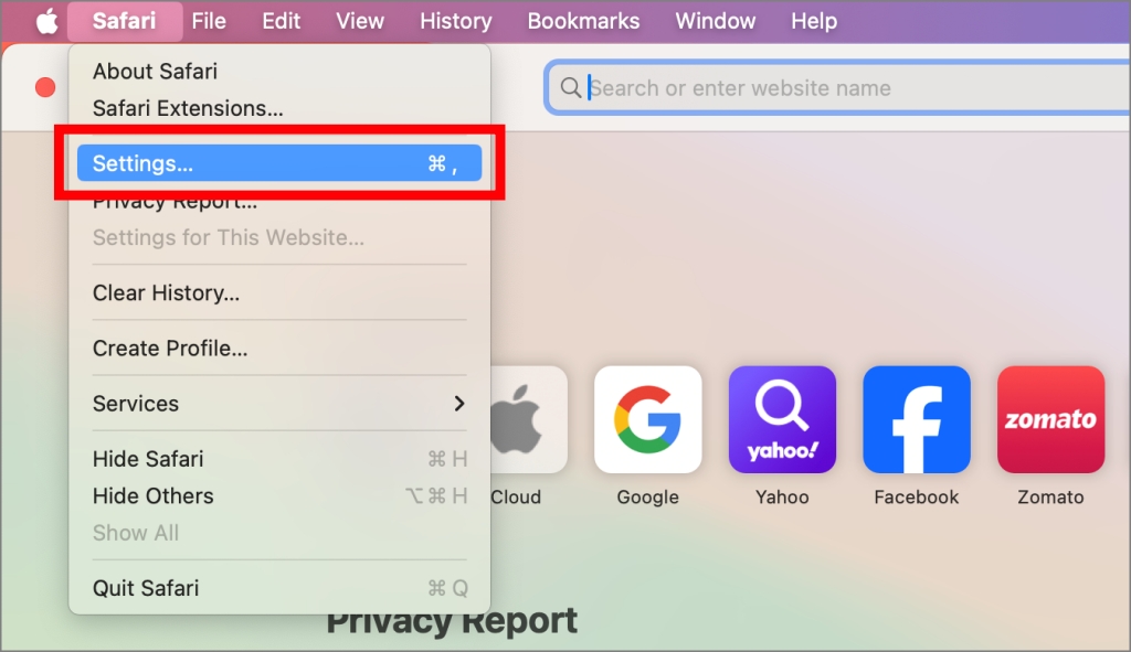 Configuración de Safari en Mac