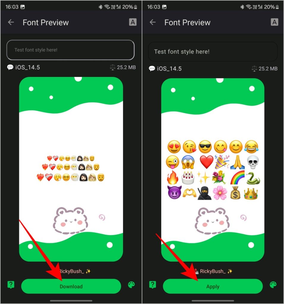 Aplicar la fuente de emoji iOS en Android