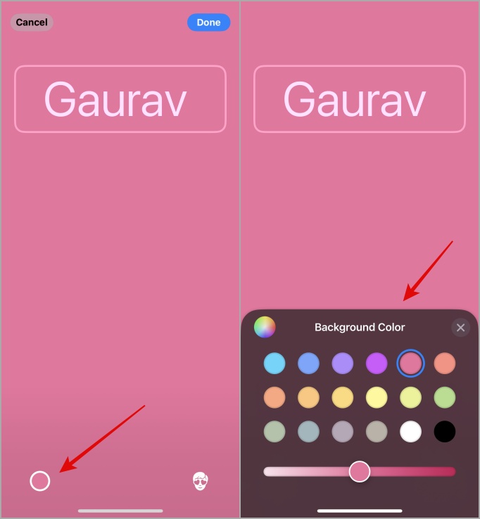 Elija el color de fondo para el póster de contacto en iOS 17