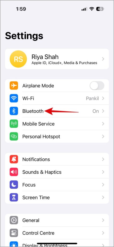 Configuración de Bluetooth en iPhone
