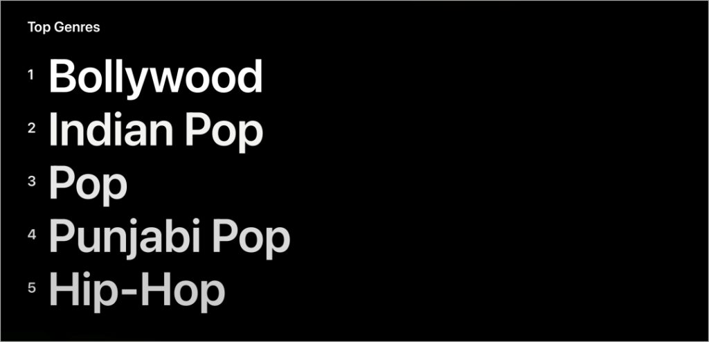 Los principales géneros reproducen en Apple Music