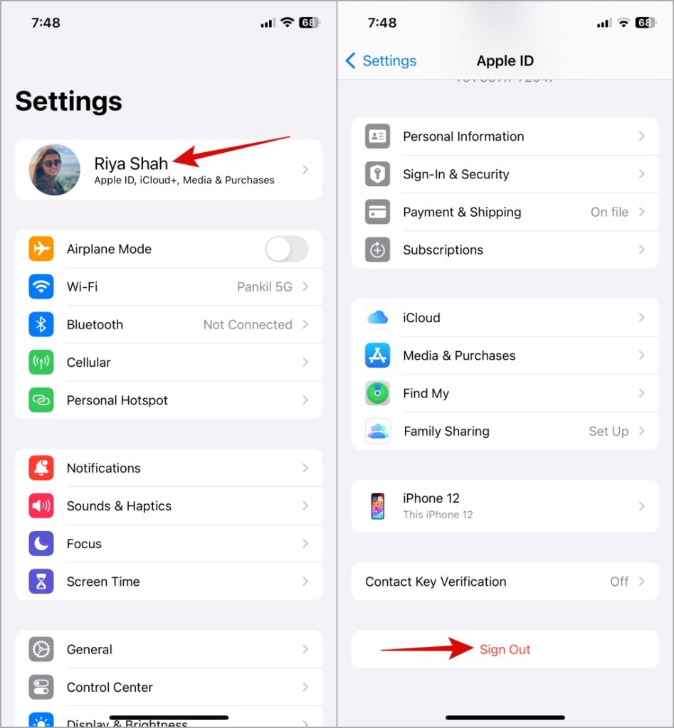 Firme de iCloud en iPhone