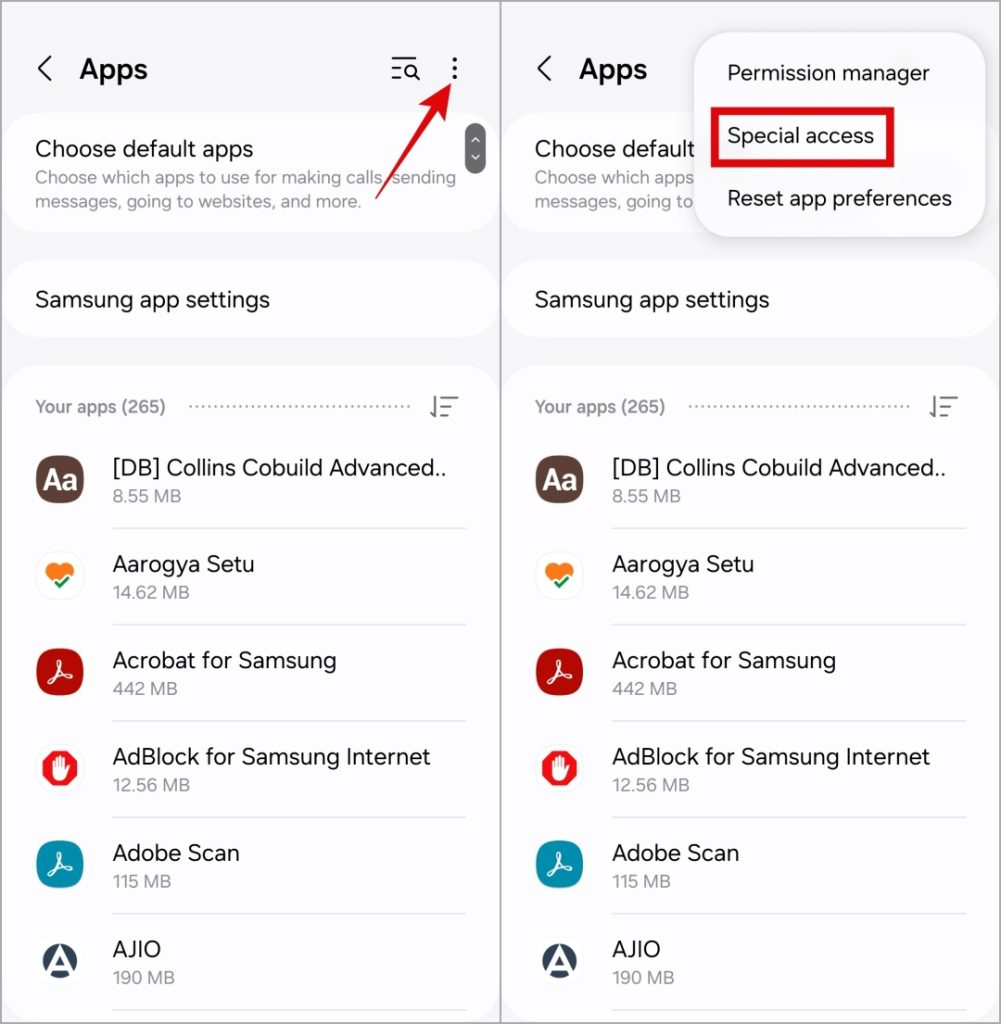 Permiso de acceso especial para aplicaciones en Android