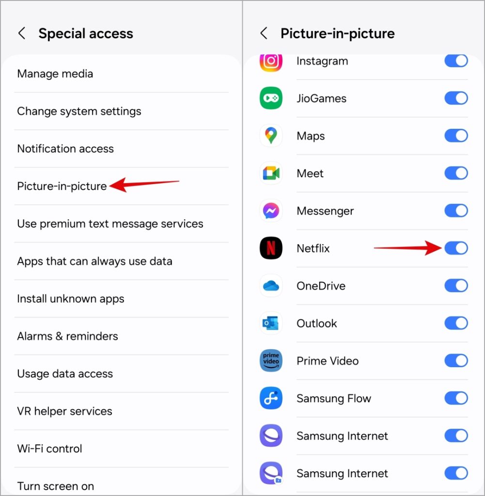 Habilitar el modo PIP para Netflix en Android