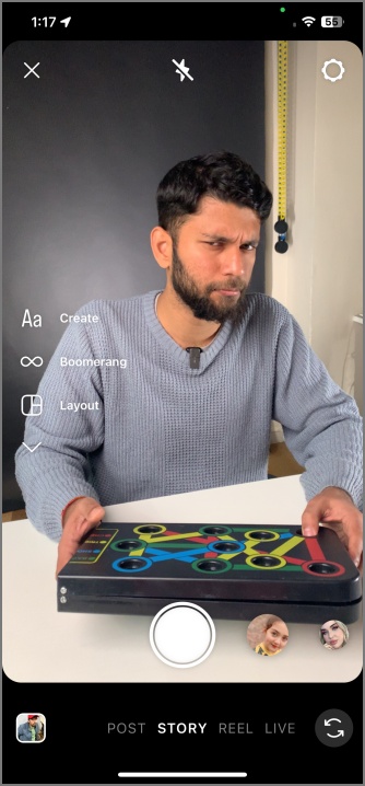 Diseño de la cámara de Instagram para iPhone
