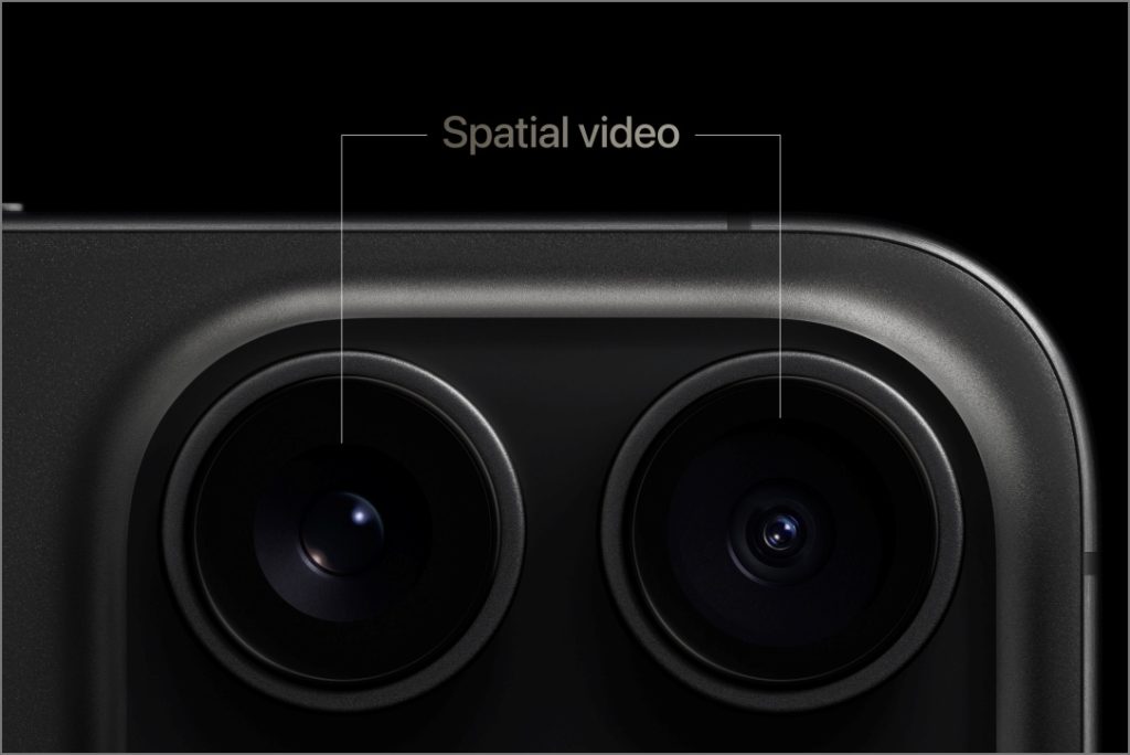 Grabación de videos espaciales de ambas lentes de la serie de iPhone 15 Pro