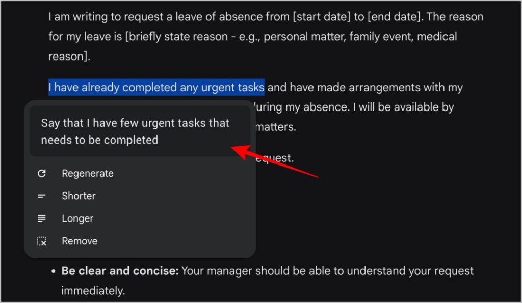 Modificando con un aviso en Géminis
