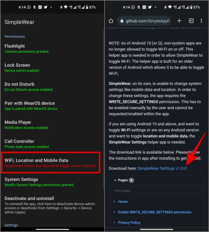 Configuración de ropa simple en Android