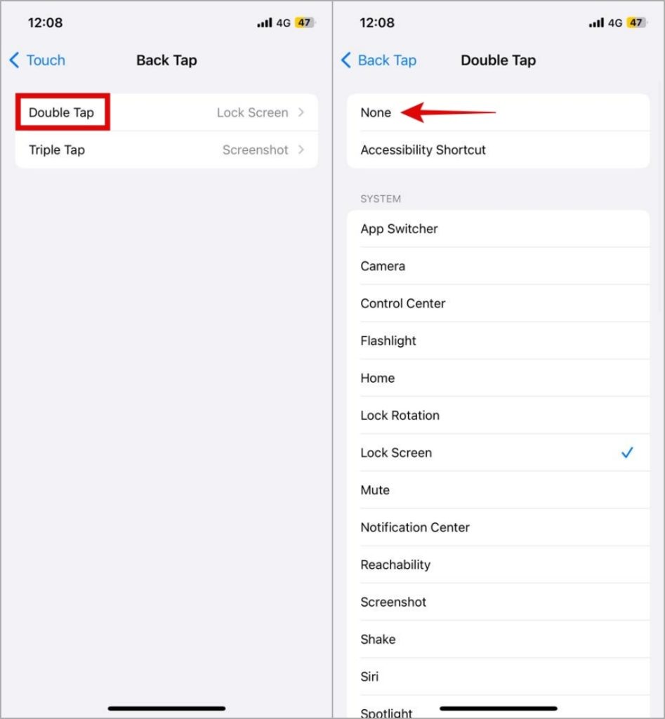 Deshabilite el doble o triple toque en iPhone