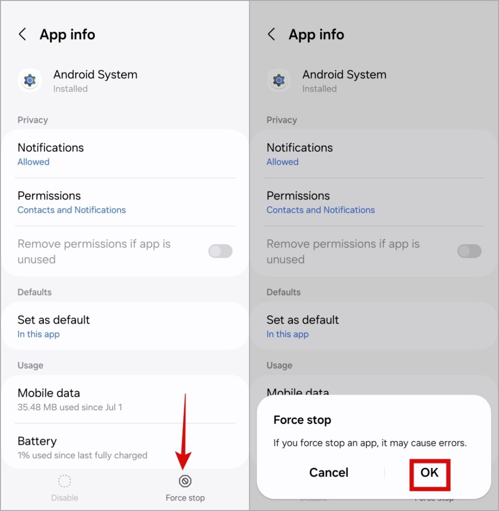 Force el sistema Android en el teléfono Samsung Galaxy