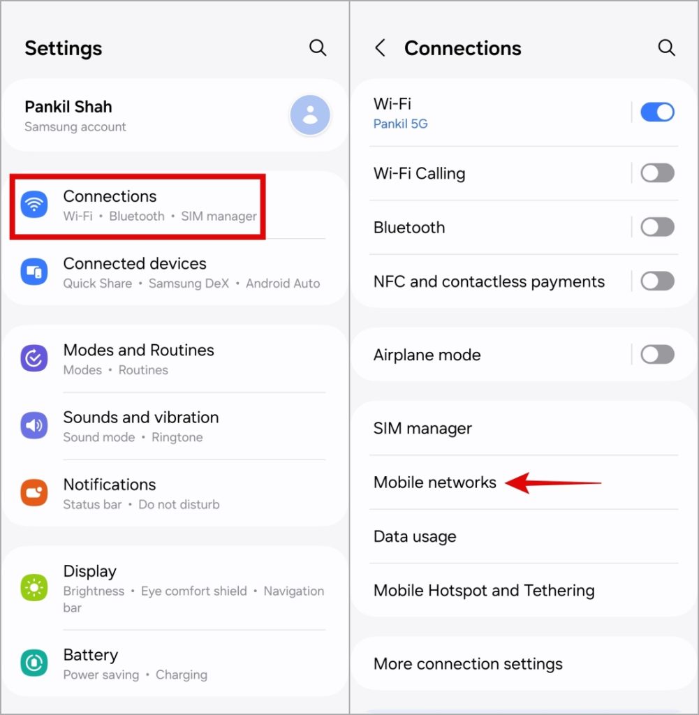 Configuración de la red móvil en el teléfono Samsung Galaxy